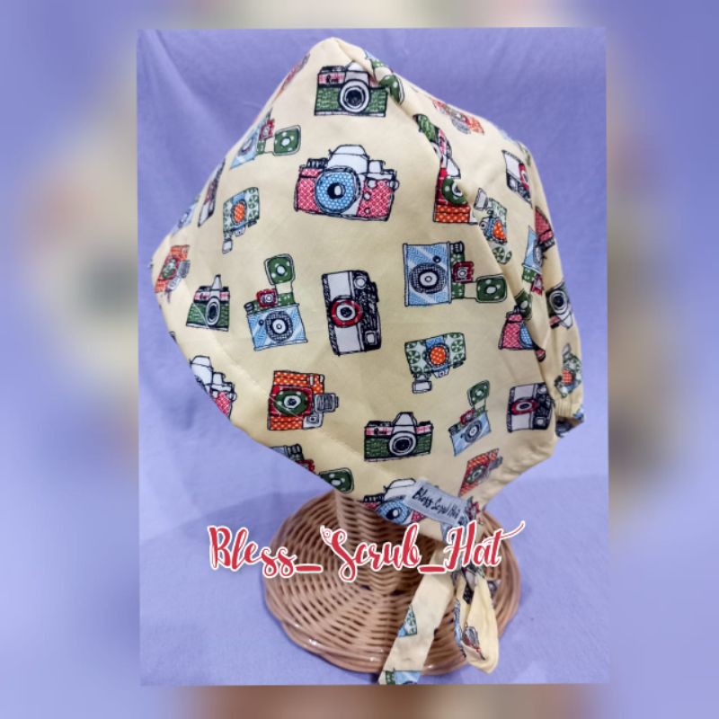 Topi Bedah / Nurse Cap/ Sugical cap/ Topi Motif/Kamera