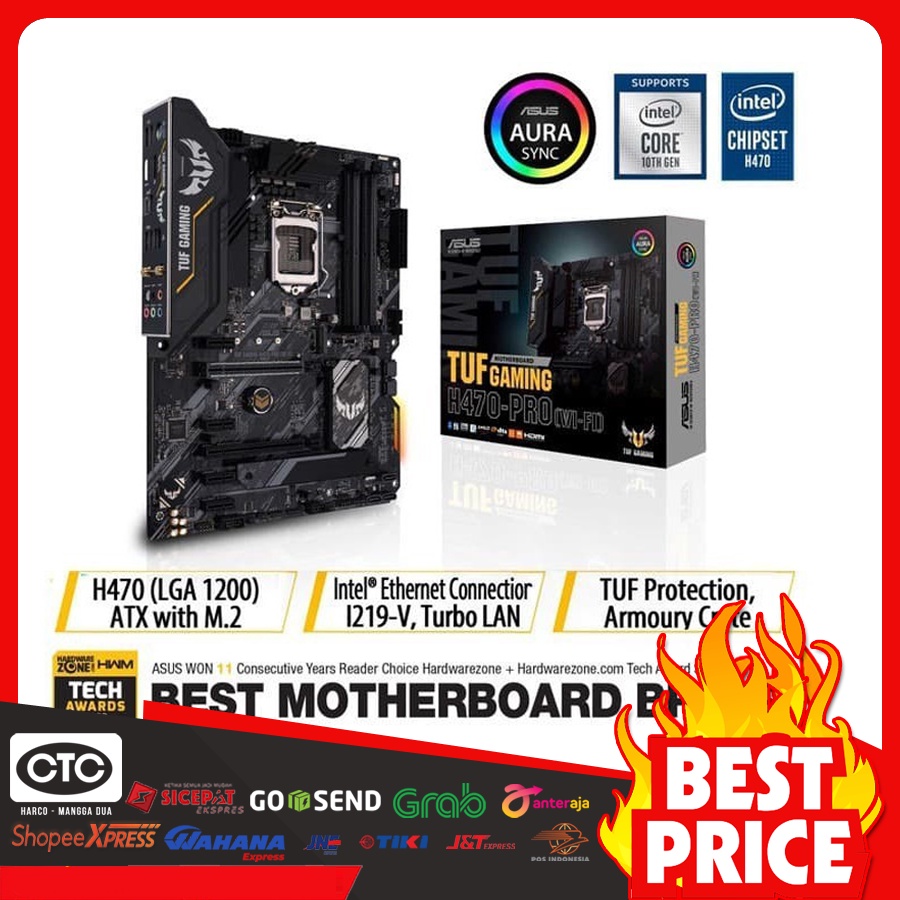Jual Motherboard Asus TUF Gaming H470PRO (WIFI) (LGA1200, H470