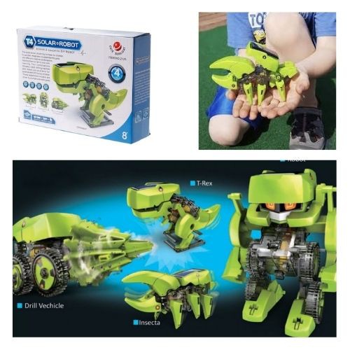 Mainan Solar Robot Science 4 In 1 Transforming  Education Toy DIY 111124