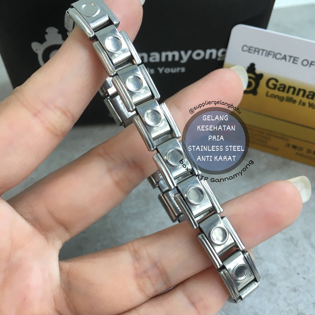 gannamyong STAINLESS STEEL 316L TITANIUM LM life secret bracelet