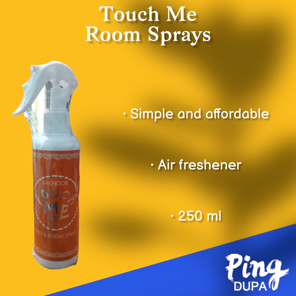 Pengharum Ruangan Touch Me Fragrance Room Sprays for a fresh space no Alcohol 250ml Kualitas Original