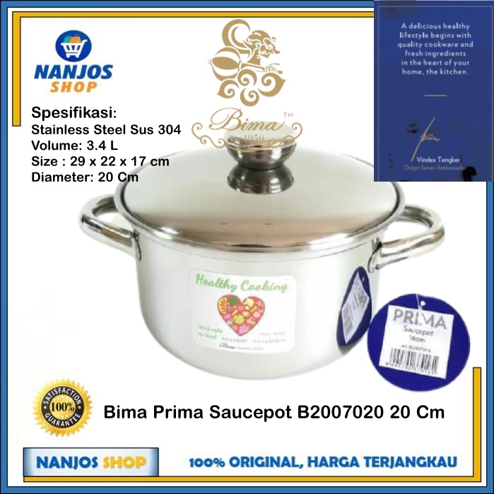 BimaPanci Saucepot 20 Cm Stainless steel B2007020