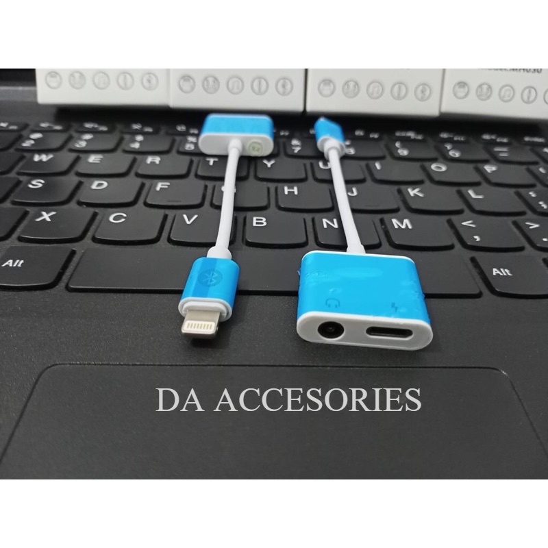 DA Bluetooth jack audio lightning to lightning plus 3.5mm adapter Mh030 ios