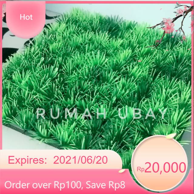 RUMPUT KOTAK / RUMPUT PLASTIK KOTAK 25 X 25 /RUMPUT JEPANG