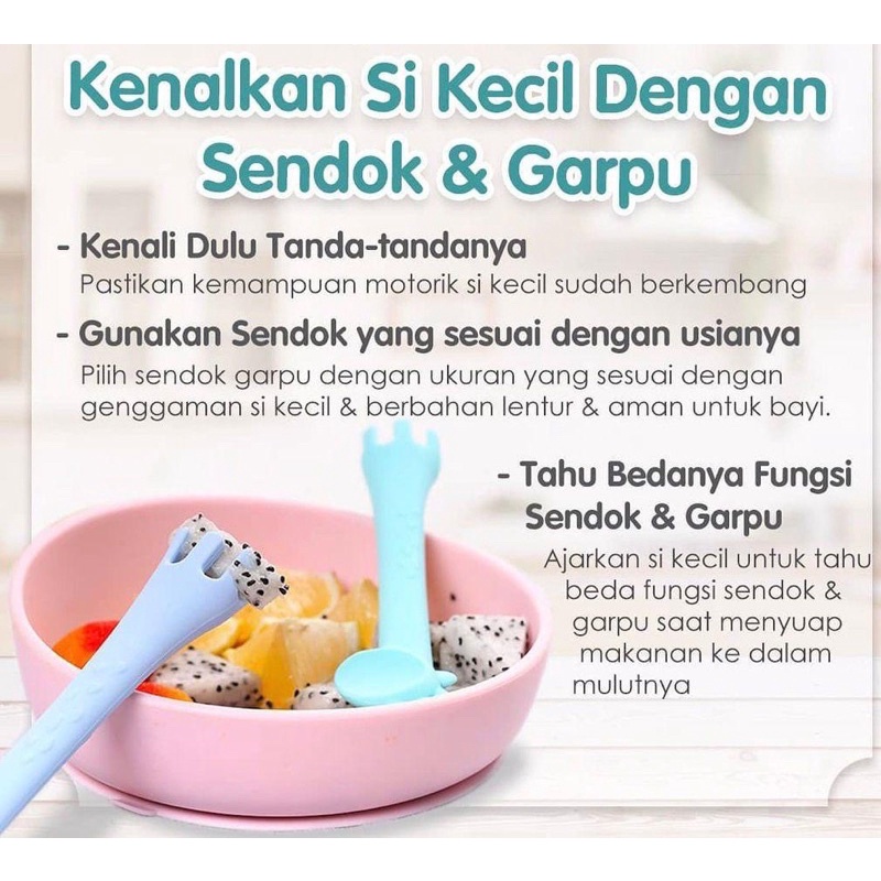 Girrafe Training Baby Spoon | Teether Sendok Garpu Bayi