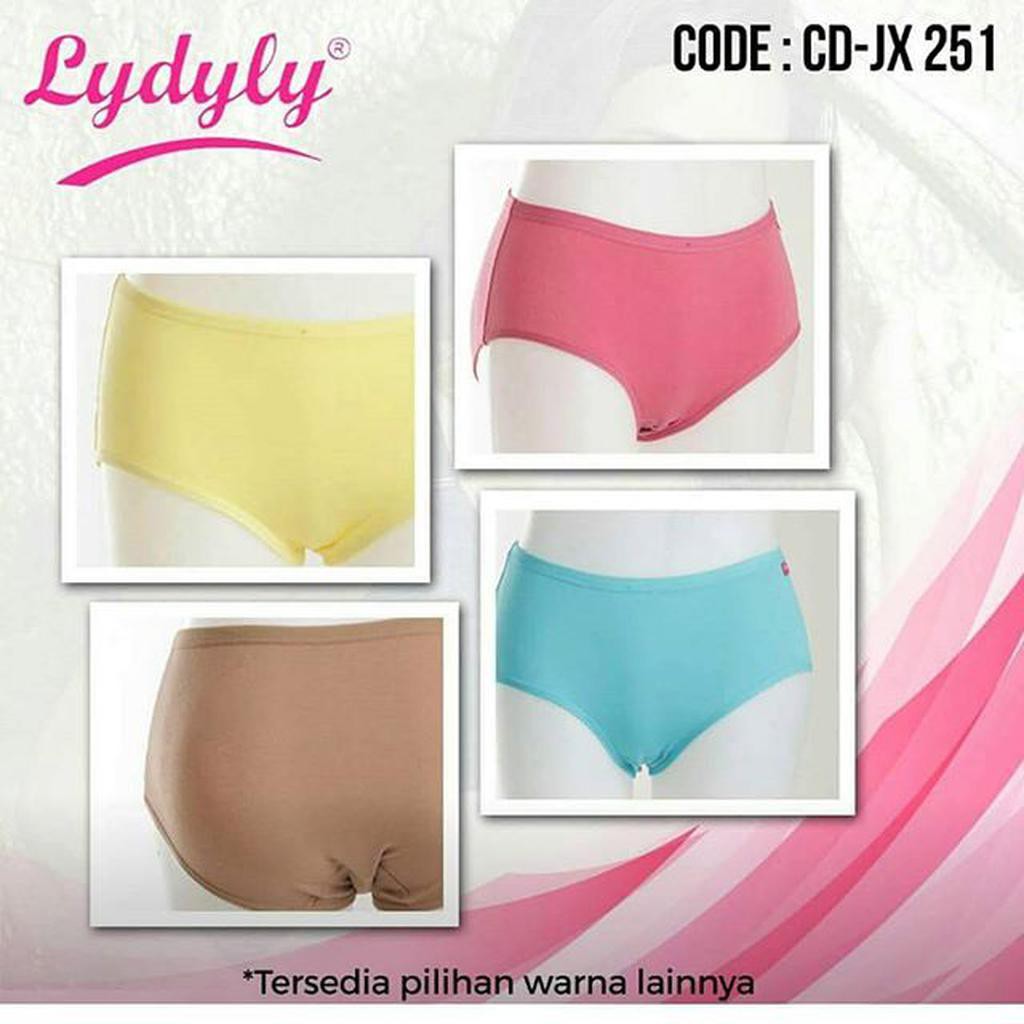 12 Pcs CD Lydyly JX251 Maxi Wanita | Celana Dalam Lydyly 251 | Celana Wanita Dewasa | Sguna Lusinan