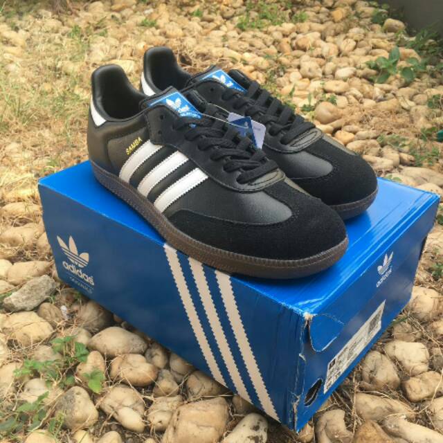 Sepatu Adidas Samba Warna Hitam Garis putih/sepatu Samba adidas Back White grade original priawanita