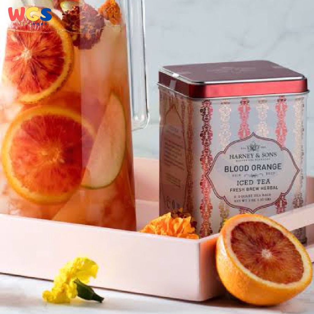 Harney &amp; Sons Blood Orange Iced Tea Fresh Brew Herbal 3oz 85g