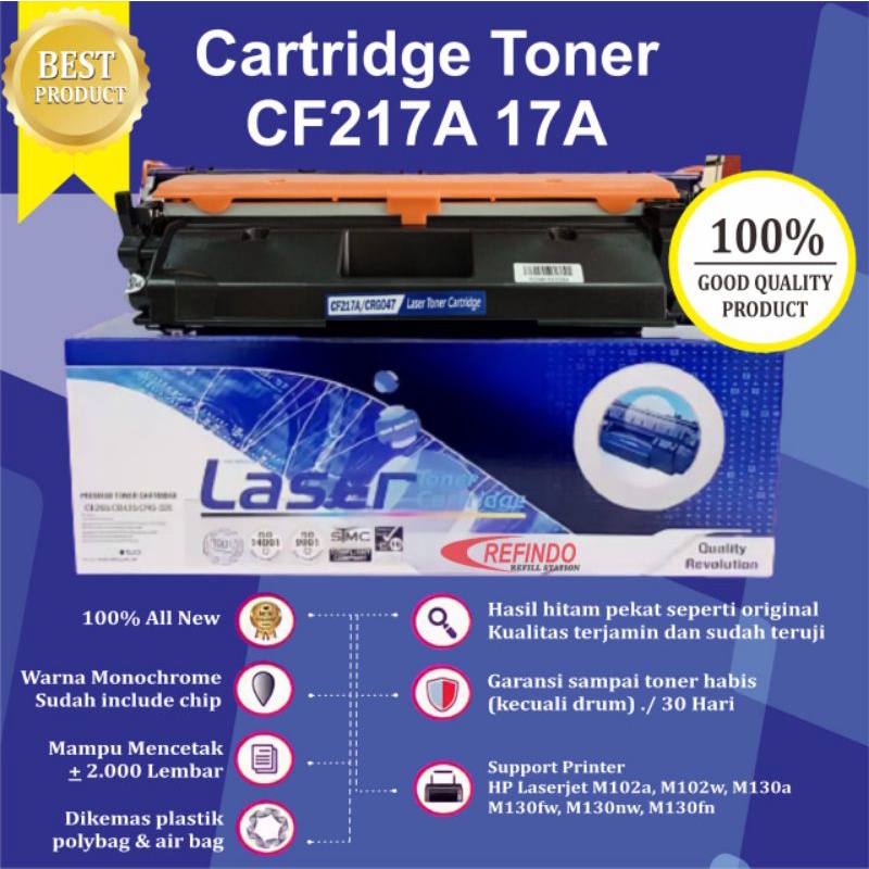 Toner Cartridge Compatible HP17A HP 17A CF217A HP M102 M103a NEW CHIP