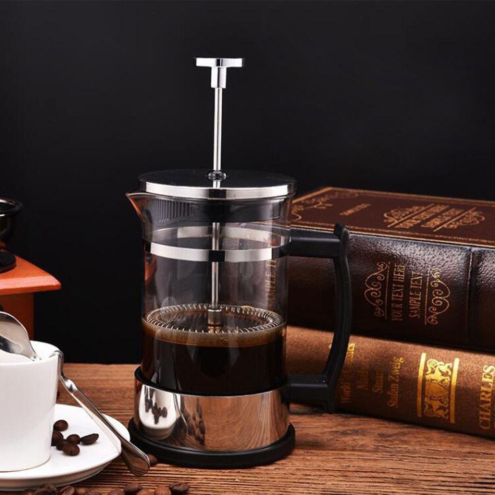 Solighter French Press Coffee Maker Stainless Steel Plunger Dengan Triple Filter Kopi Espresso Manual