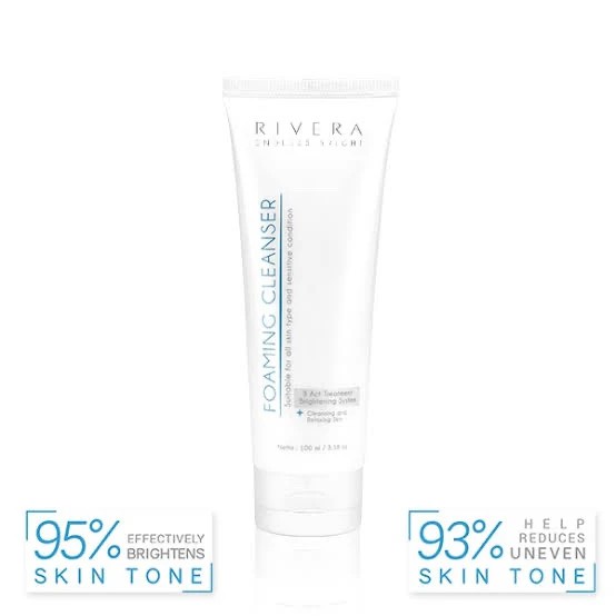 ❤ jselectiv ❤ RIVERA ENDLESS BRIGHT Foaming Cleanser - 100ml | Sabun Pembersih Wajah/Cuci Muka RIVERA ENDLESS BRIGHT