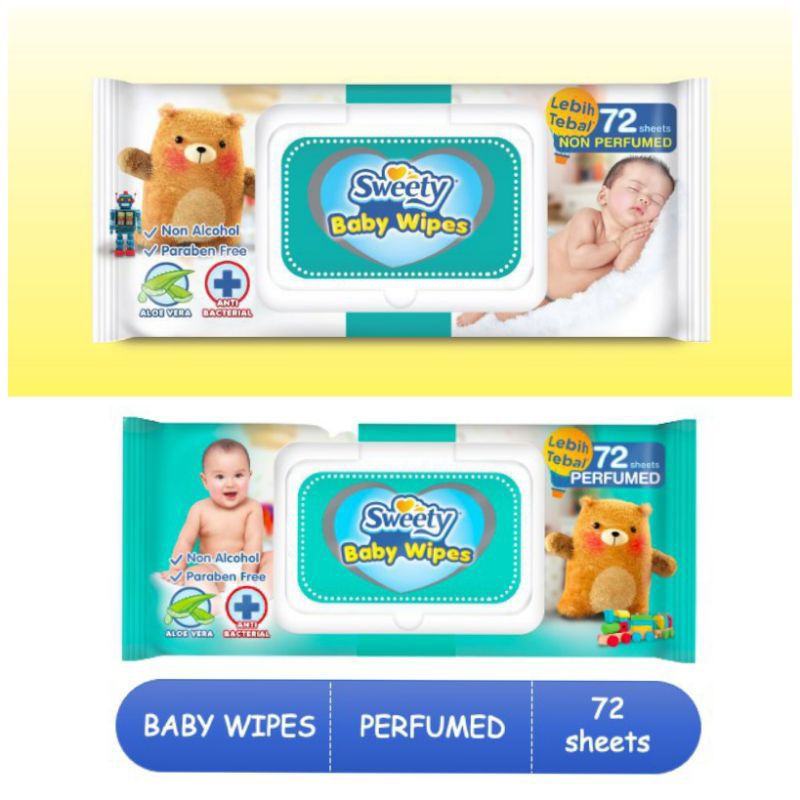 Sweety Baby Wipes 72s