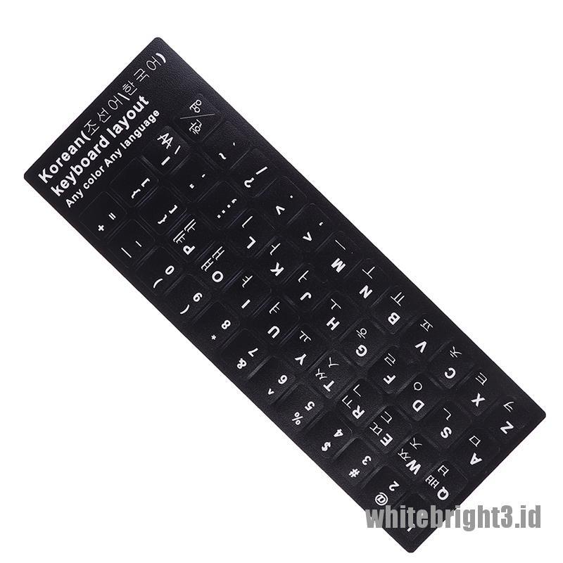 &lt; White3 &gt; 1Pc Stiker Pelindung Keyboard Motif Print Gaya Korea