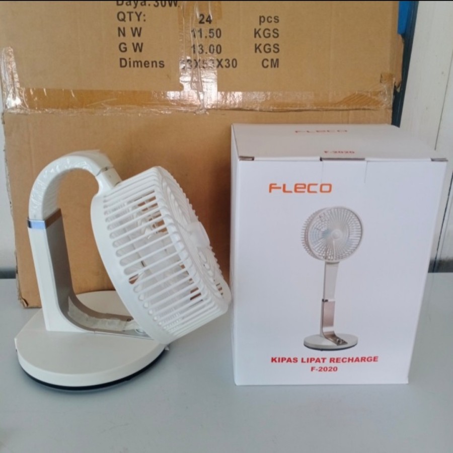 Kipas Angin Lipat portable Fleco F-2020 Emergency Lamp