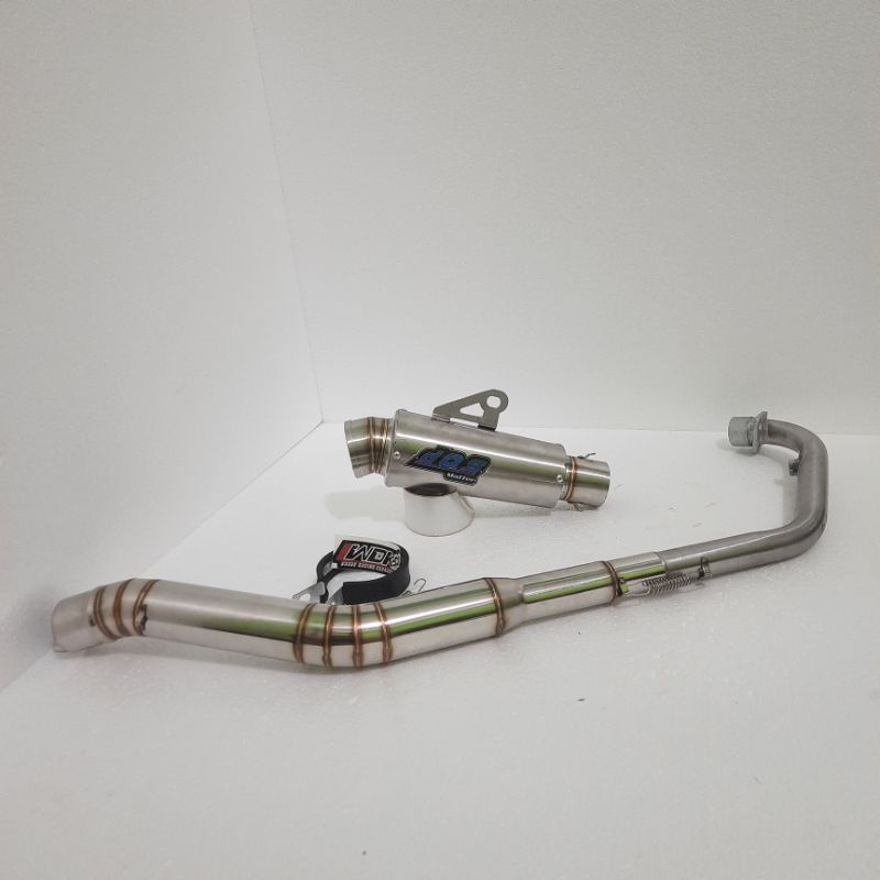 knalpot racing DOS pnp Vixion, CBR 150R, CB150R, GSX, R15, mx king, supra gtr, sonic, satria fu, mx 