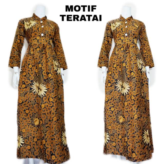 Gamis Batik Busui Friendly Bahan Katun Jarik Gamis Muslim Wanita Cocok Untuk Orang Tua Shopee Indonesia