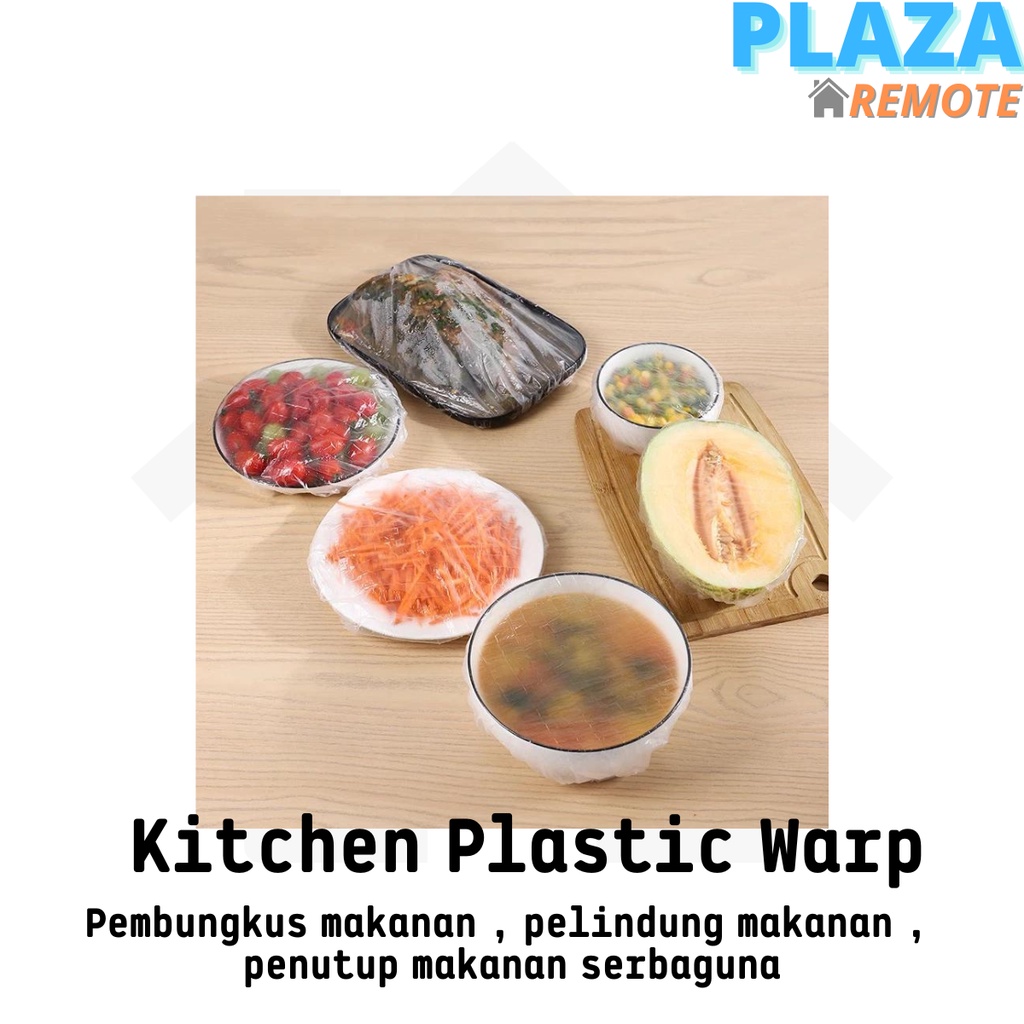 Penutup Penyimpanan Makanan Pembungkus Plastik Sekali Pakai isi 100 pcs