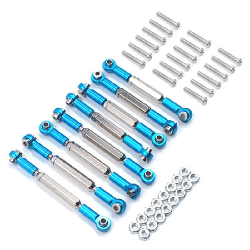 Metal Pull Rod 8pcs WPL Rc Car WPL B16 C24 MN90 FY002 FY003 JJRC Q60 Q64