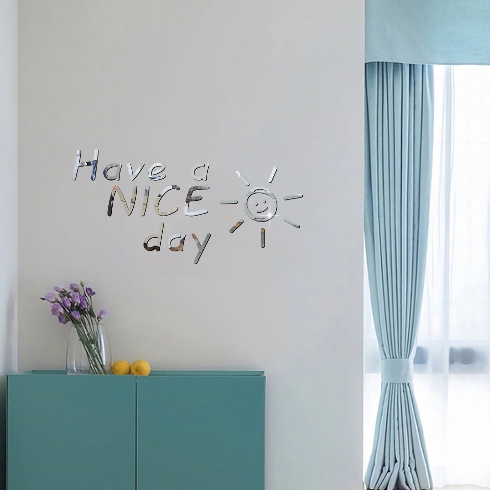 Swopply - STC001 Stiker Motivasi Wallpaper Tembok Kaca Dinding Quote Have A Nice Day Wall Sticker