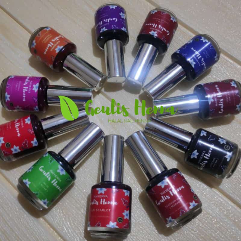 (Ready) 15 ml | Cat Kuku Henna Halal Khusus Muslimah bisa Tembus Air, Halal dan bisa untuk Wudhu