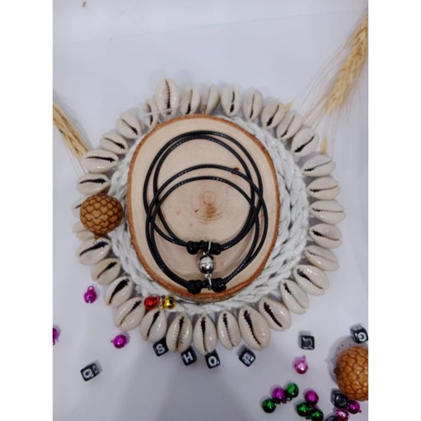 2 Pcs Gelang Magnet Couple Gelang hitam etnik bead tali korea