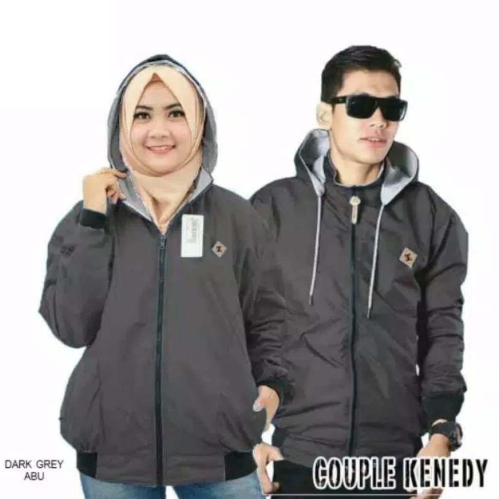 Harga Sepasang (2pcs) Jaket Couple Pria Wanita | Jaket Bolak Balik | Size M-L-XL-XXL