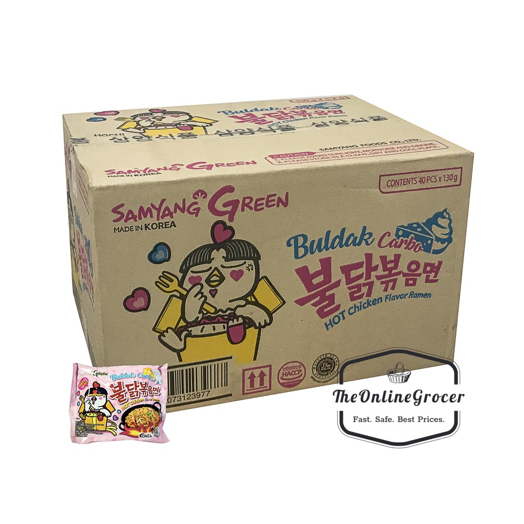 Samyang Green Carbonara Halal MUI GROSIR Per Karton isi 40 pcs