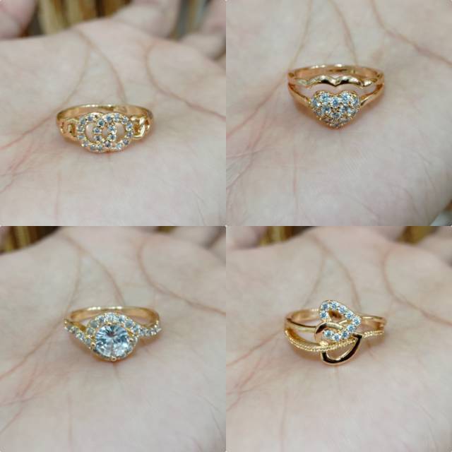 Cincin dewasa cantik, perhiasan xuping