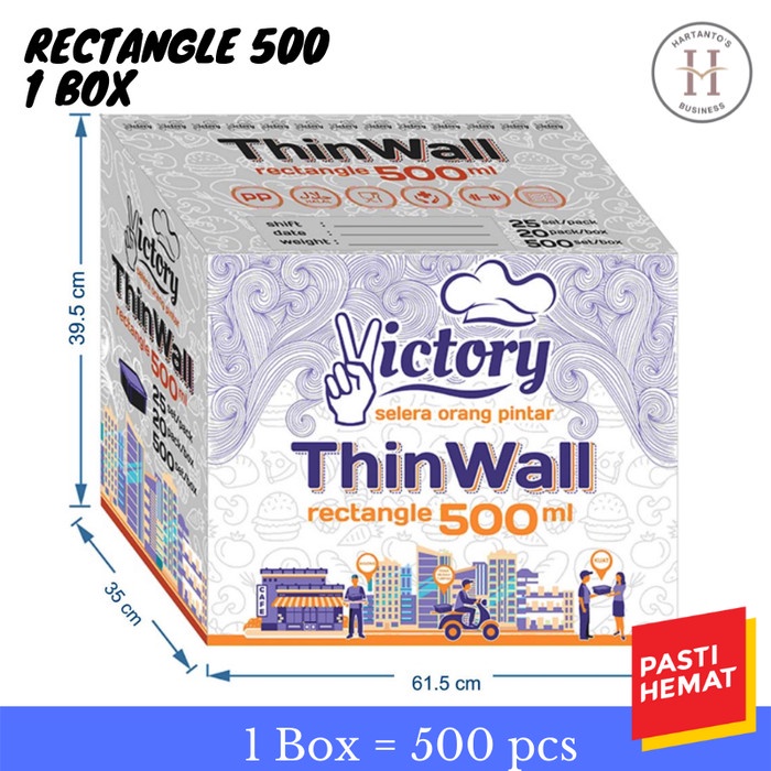 Thinwall Victory Rectangle 500 ml ( 1 DUS )