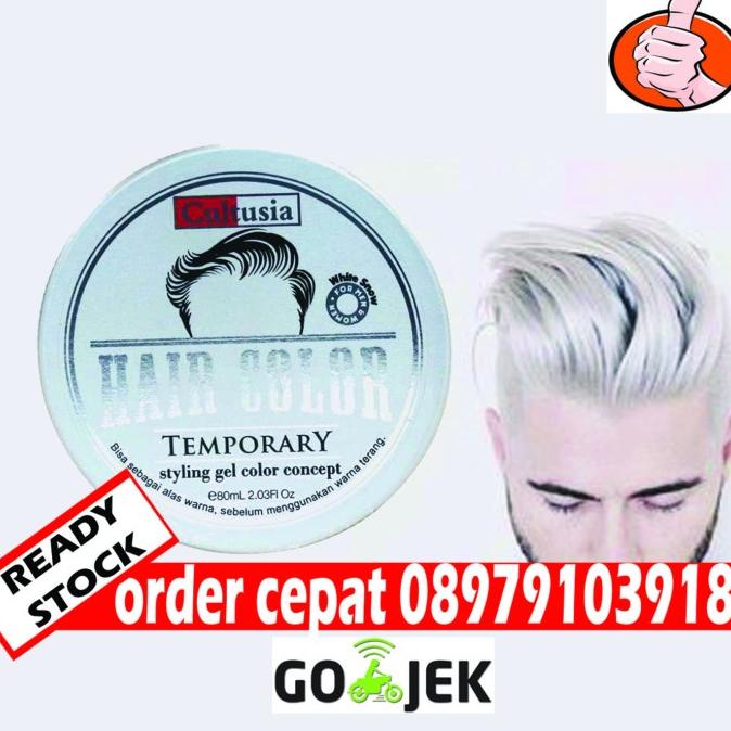 warna bleach putih pomade putih uban rambut putih uban palsu
