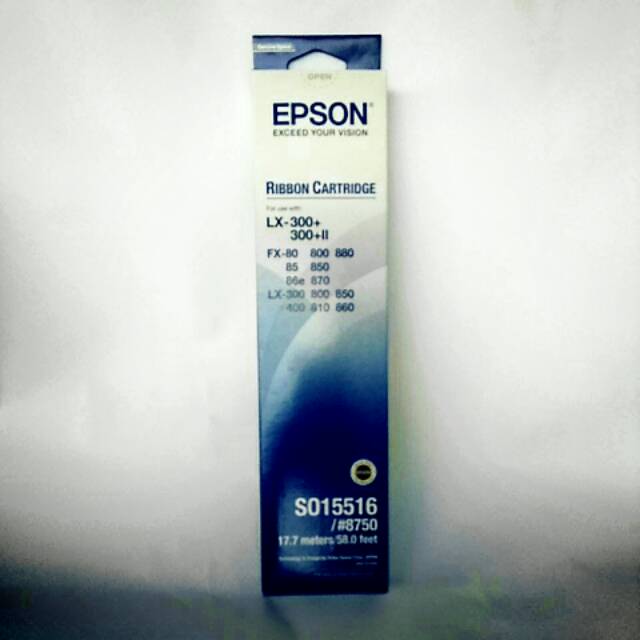 Ribbon/Pita Cartridge 8750 Black ∬ Katrid Epson 15516 Original Hitam ♗ L0 SM Q1