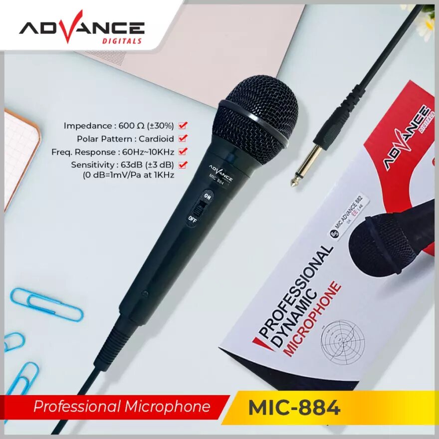 Advance Microphone Cable MIc Kabel MIC 884