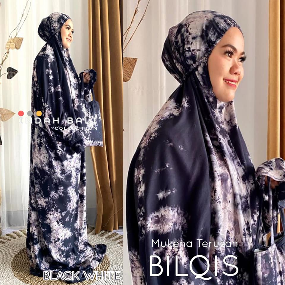 Mukena Bali Abaya terusan Smoke Super jumbo