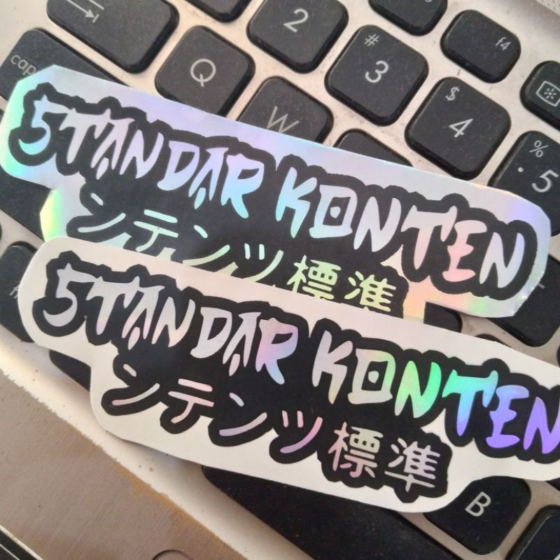 

Stiker Standar Konten Tulisan Jepang Cina Stiker Hologram Montor