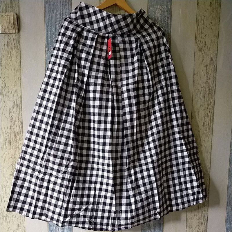 ROK FLANEL IMPORT PANJANG/ROK KOTAK FLANEL PANJANG/ROK FLANEL IMPORT MURAH/ROK SEMIWOL-Pict 4