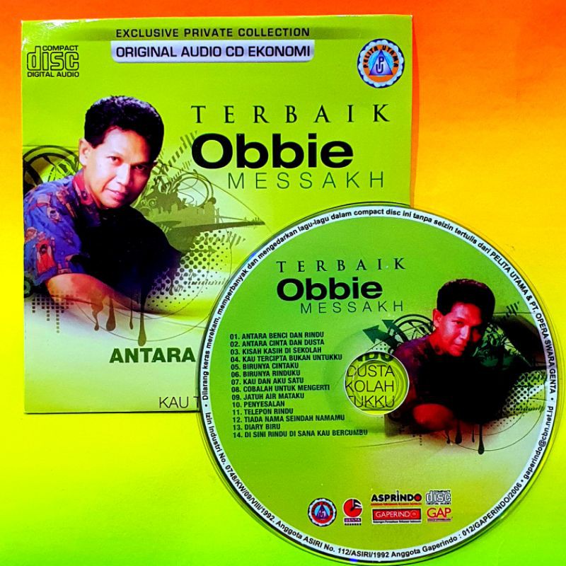 KASET CD AUDIO MUSIK ALBUM LAGU OBBIE MESSAKH TERLARIS - COMPACT DISC BISA BUAT DI AUDIO MOBIL BARU