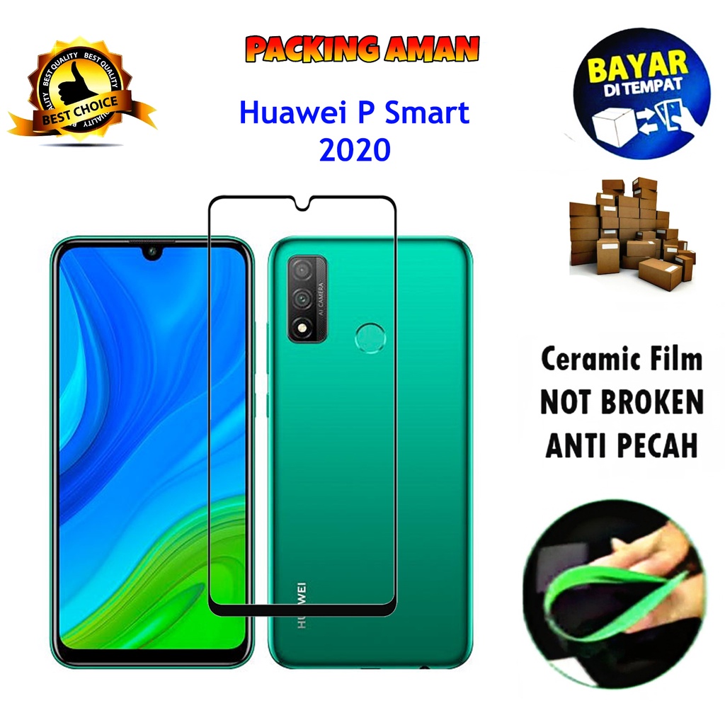 Tempered Glass Huawei P Smart 2020 FULL COVER FULL SCREEN Ceramic Film Anti Gores