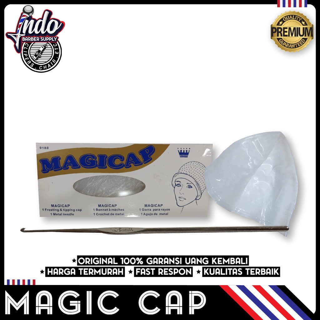 Topi Highlight Karet Silicone / Cat Rambut + Kaitan / Magic Cap