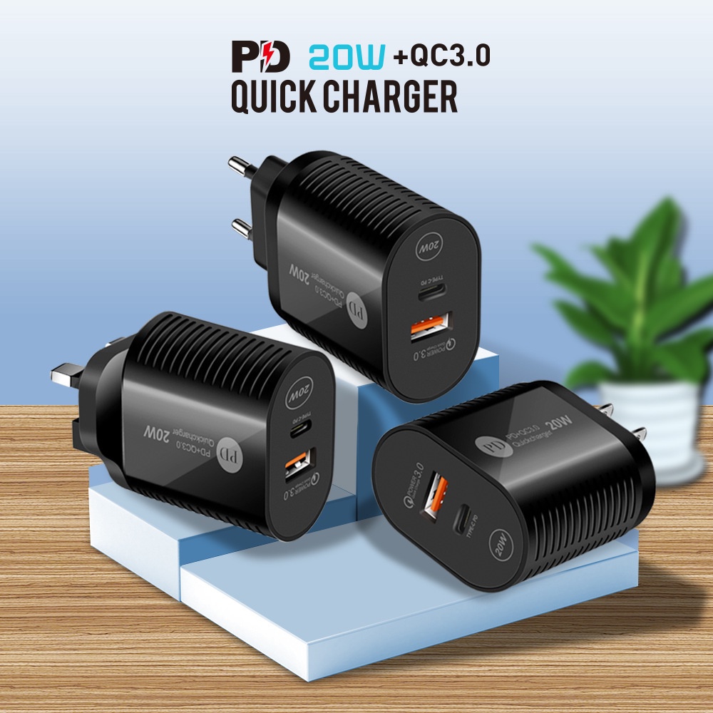 Adapter Charger Fast Charging QC 3.0 PD 20 W