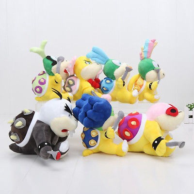 15CM Boneka Koopalings Super Mario Bros 7&quot; Koopa Plush Toy Stuffed Doll Kids Gift USA Seller Mainan