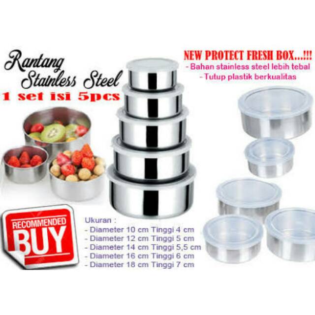 PROTECH FRESH BOX - RANTANG STAINLESS 5 SUSUN