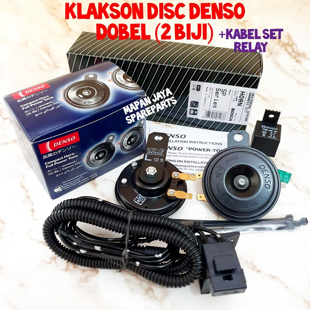 DENSO KLAKSON DISC KECIL (ANTI AIR) MOTOR &amp; MOBIL - SUARA AVANZA / INNOVA