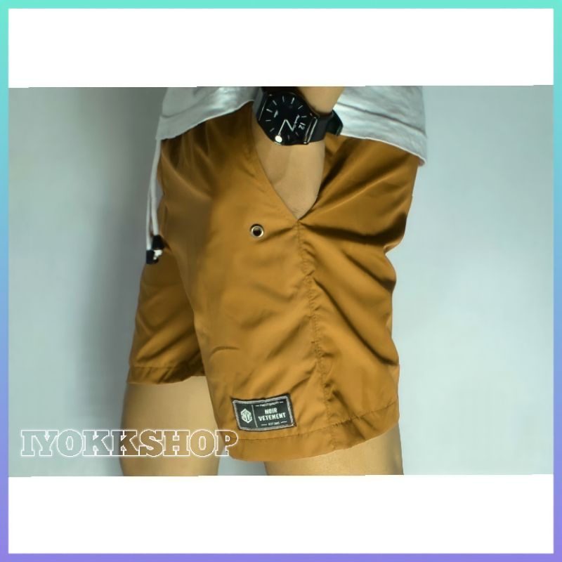 ORIGINAL NOIR VETEMENTS TOBACCO Celana Santai Celana Pantai Celana Pendek Pria Celana Pendek Wanita celana Boxer Kolor Celana Futsal noir vetement IYOKKSHOP