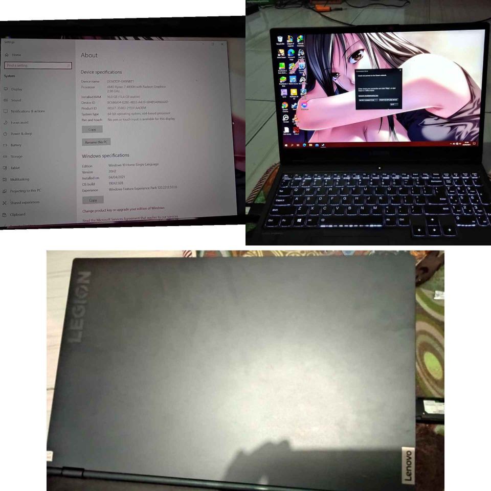 LENOVO LEGION 5-15arh05 amd ryzen 7