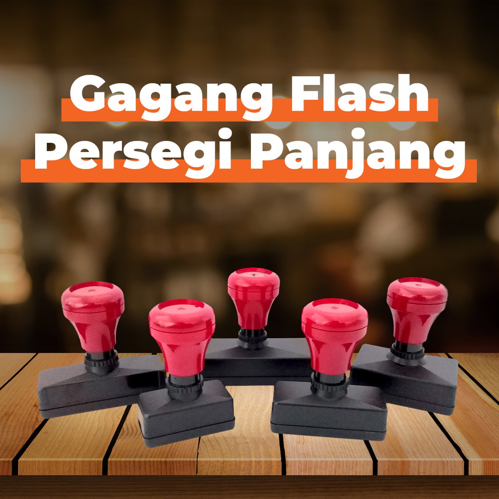 Gagang Stempel Flash Persegi Panjang Ukuran Besar Shopee Indonesia