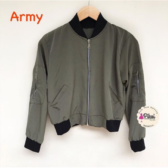 Jaket bomber cewek / bomber wanita murah / jaket cewek polos / bomber pullandbear bomber korea 1891