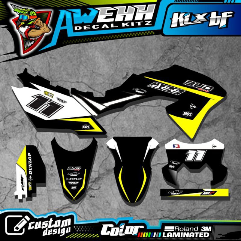 DECAL KLX BF 150 KLX BF G KLX L KLX LAMA KUNING SIMPLE