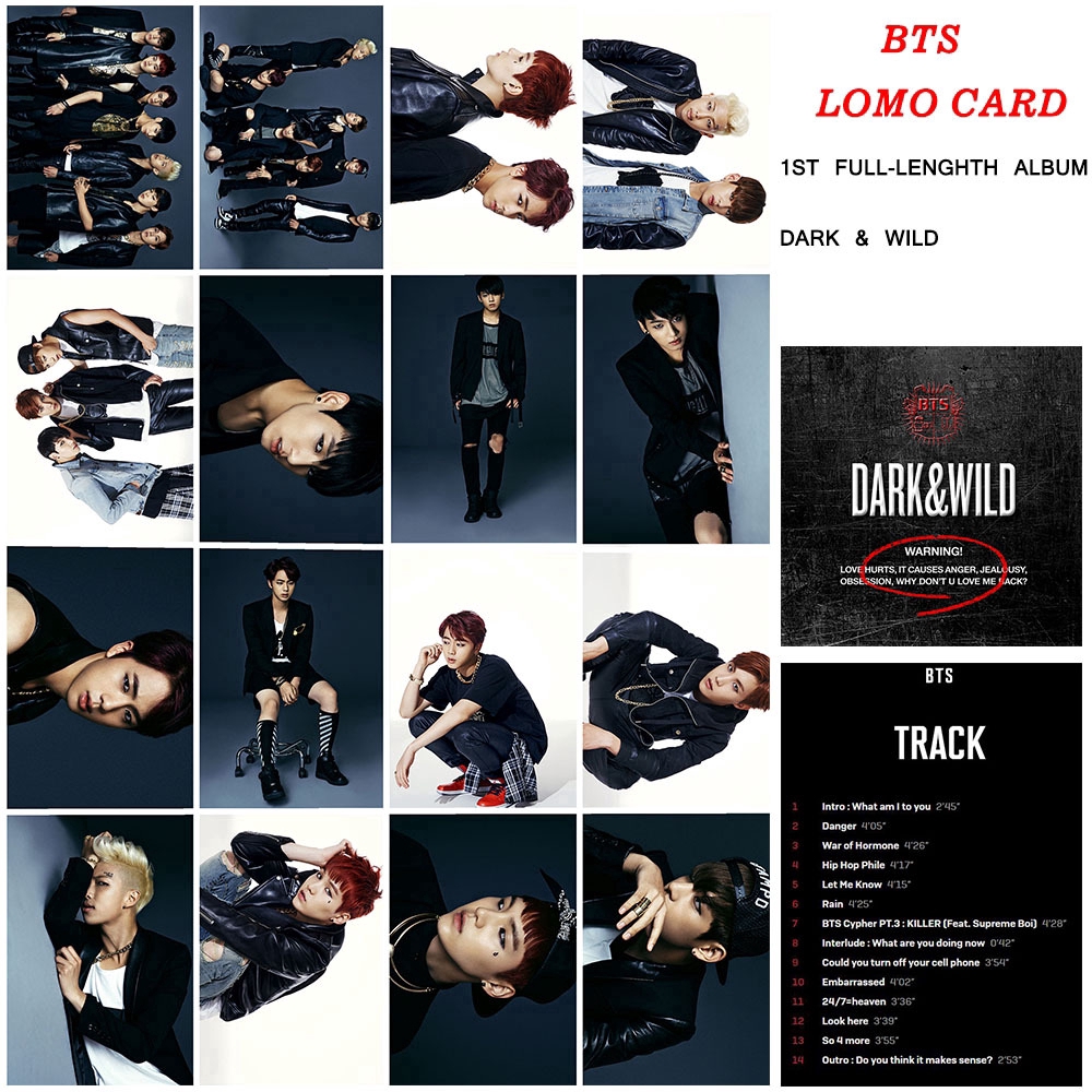 Bts Album Dark Wild Poster Lomo Cards V Jk Jimin Shopee Indonesia