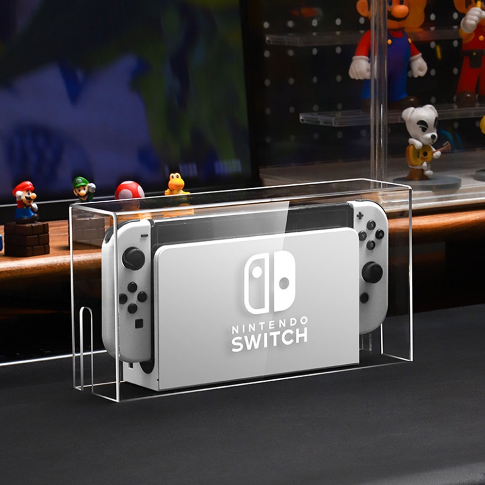 Cover Pelindung Konsol Game Nintendo Switch Anti Debu Bahan Akrilik Transparan