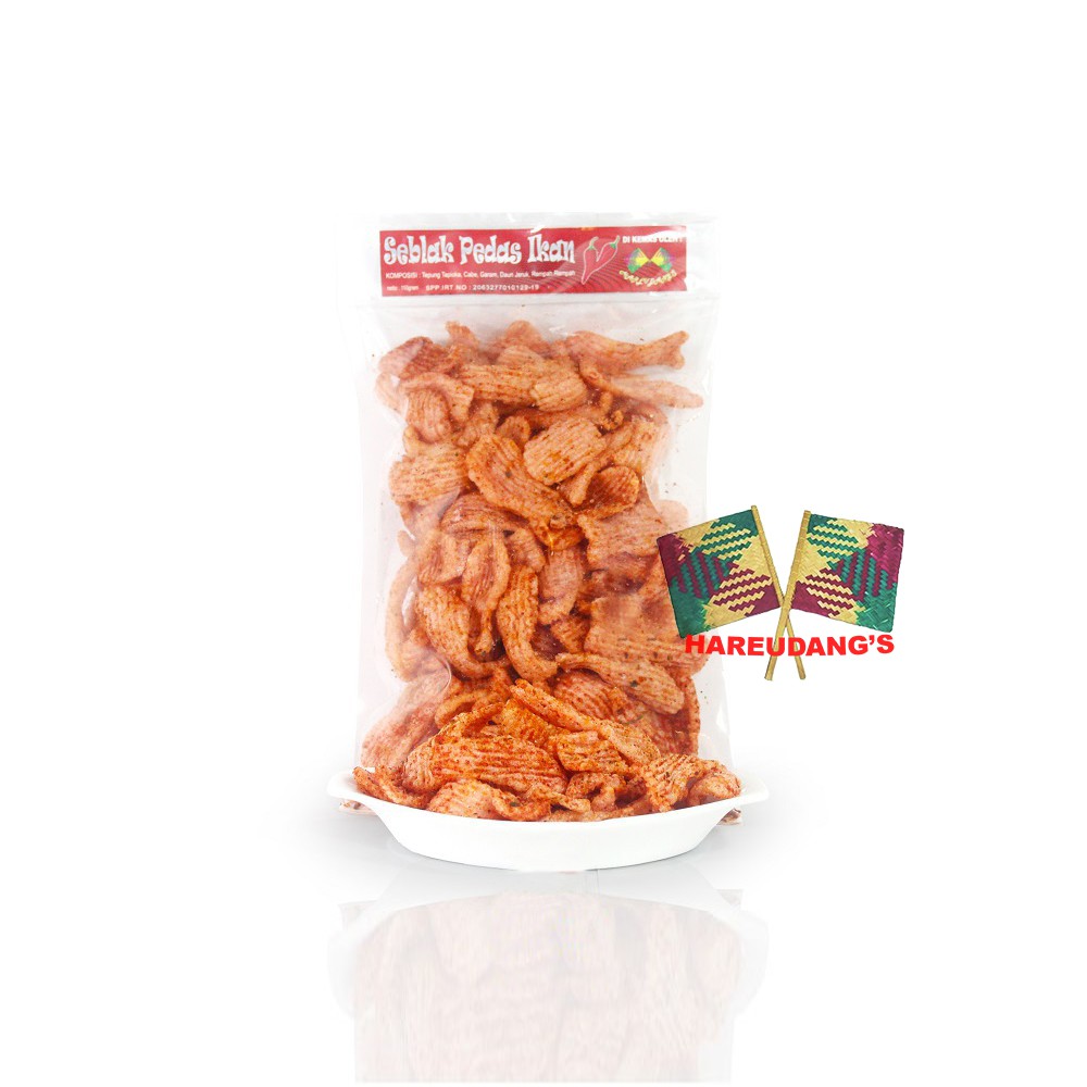 

KERUPUK IKAN PEDAS KERUPUK SEBLAK PEDAS IKAN PINK - HAREUDANG'S